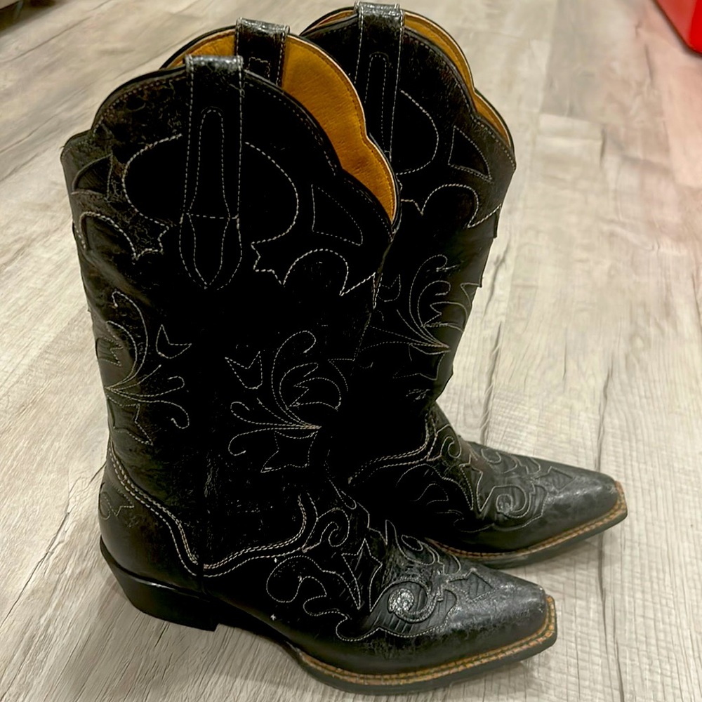 Womens JB Dillon snip toe boots 6.5b